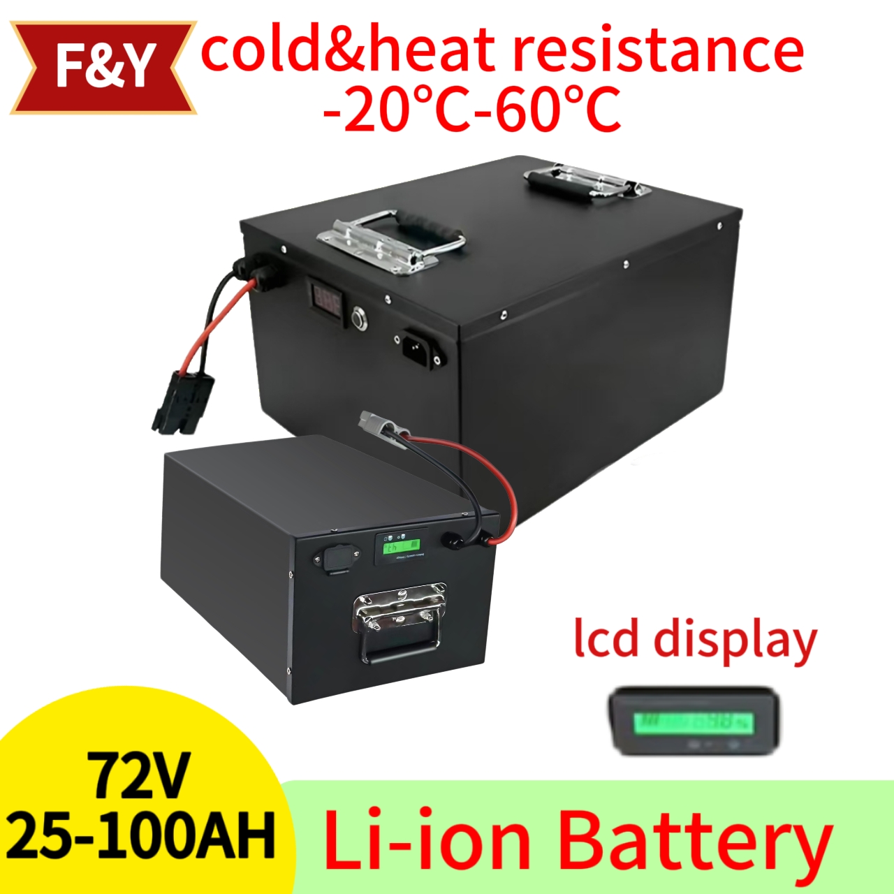 F&Y72V 25Ah 35Ah 45Ah 65Ah 80A - 72V 60Ah Lifepo4 Battery Pack recension och pris